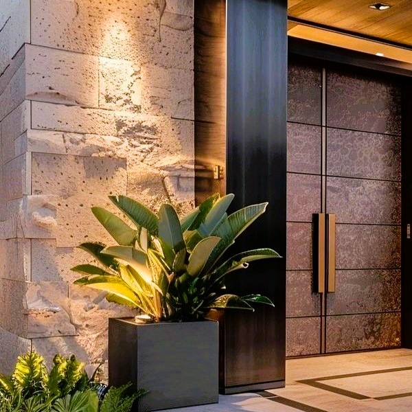 درب آلومینیومی با روکش طرح سنگ