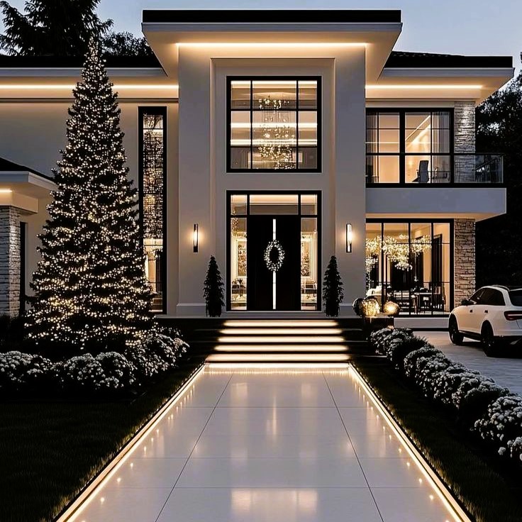 درب آلومینیومی مدرن برای ویلا