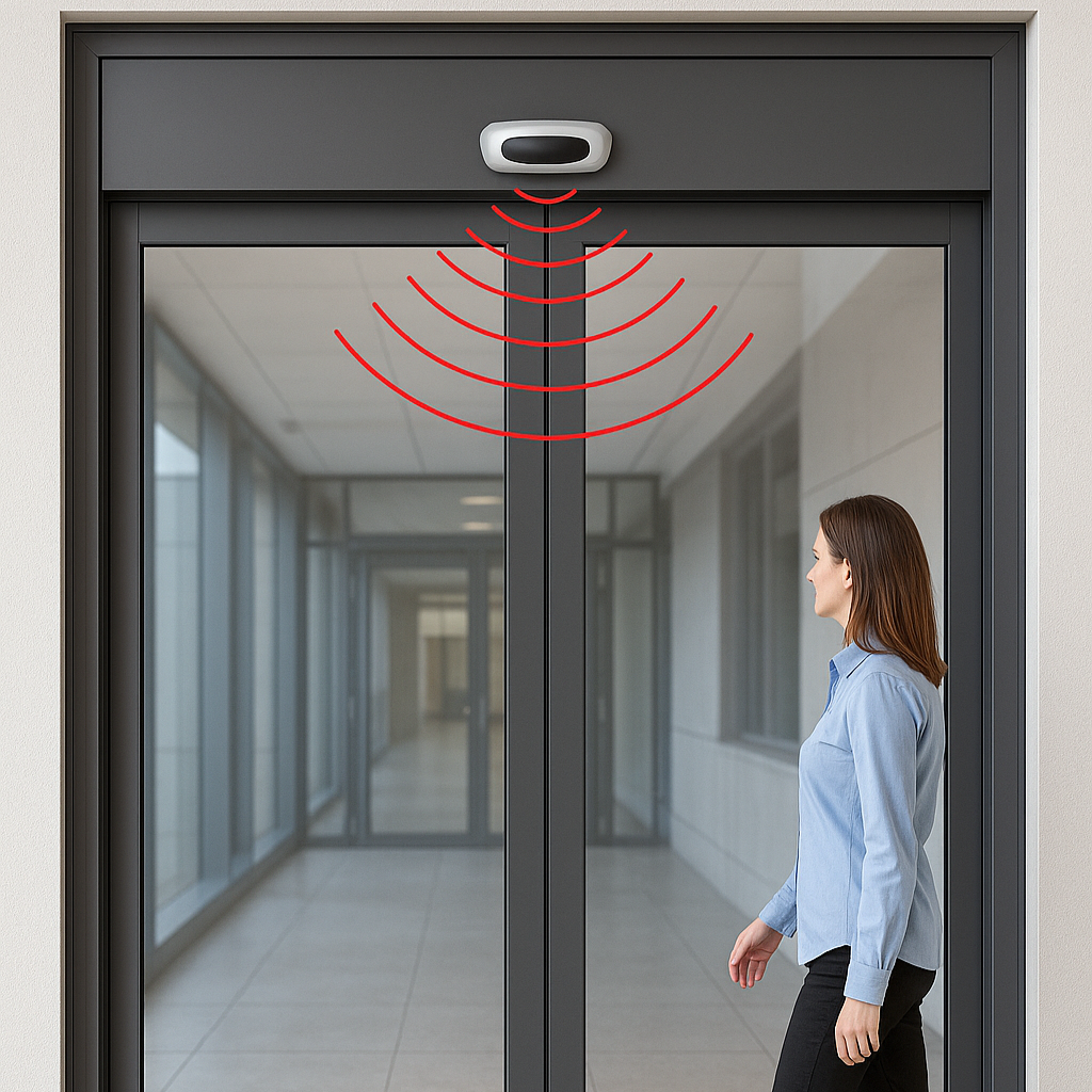 درب آلومینیومی با حسگر حرکتی