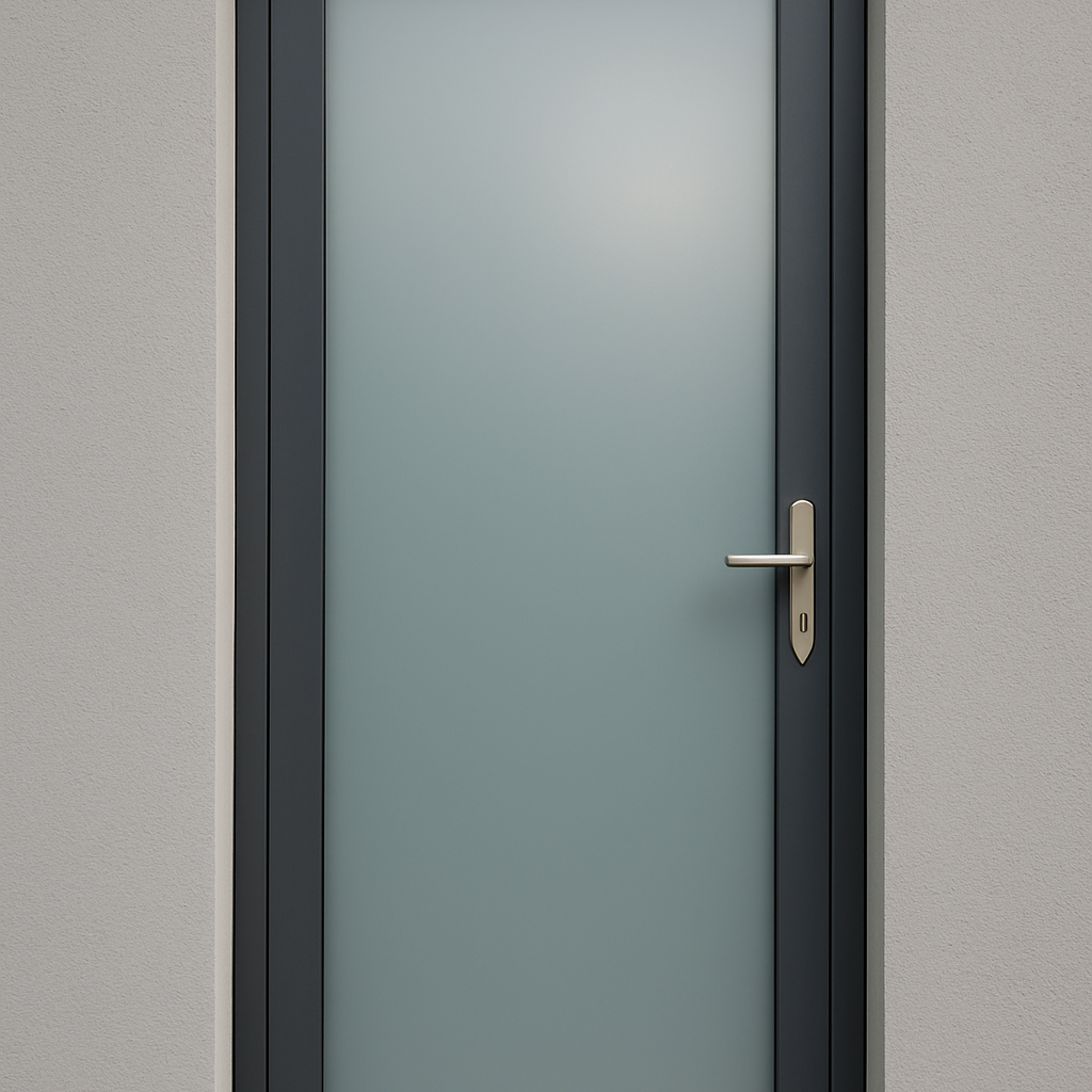 درب آلومینیومی با شیشه مات