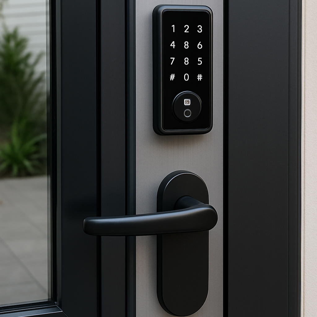 درب آلومینیومی با قفل رمزی