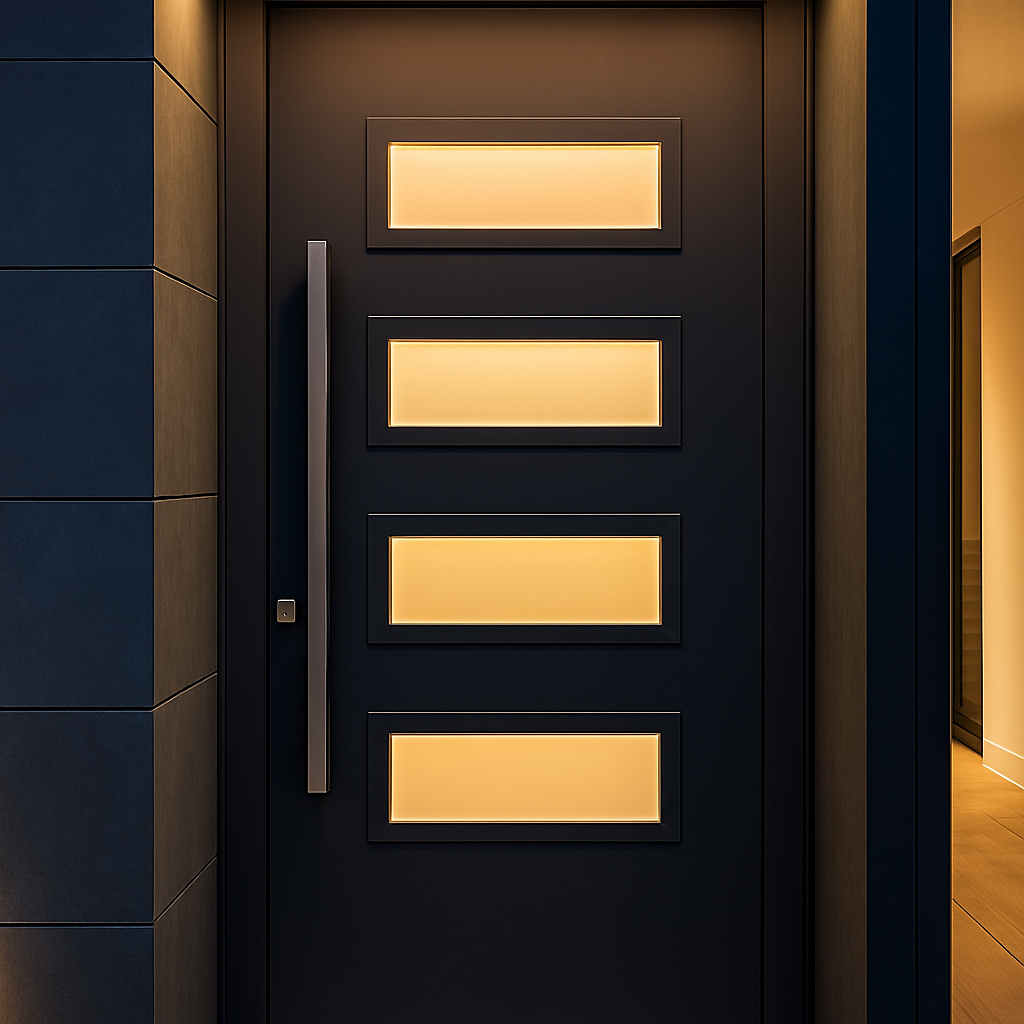 درب آلومینیومی با نورپردازی