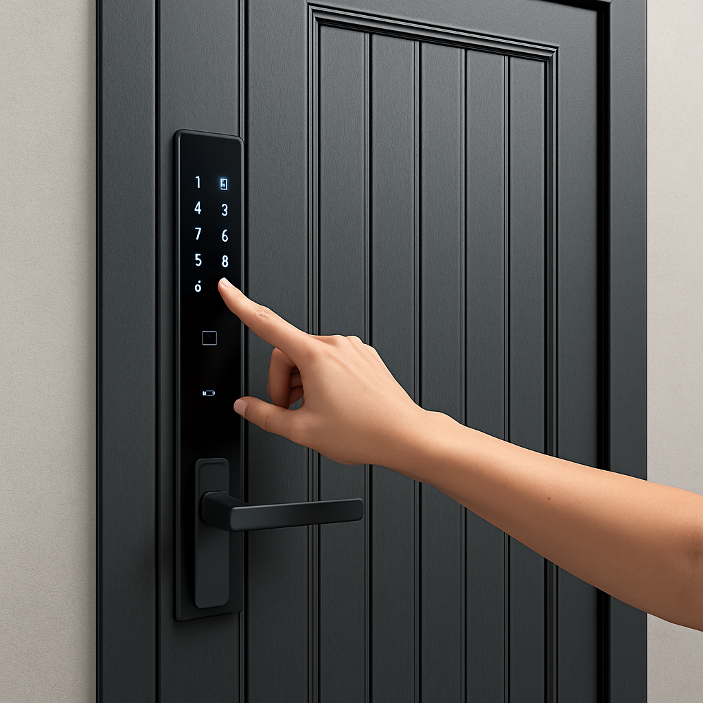 درب آلومینیومی با پنل لمسی