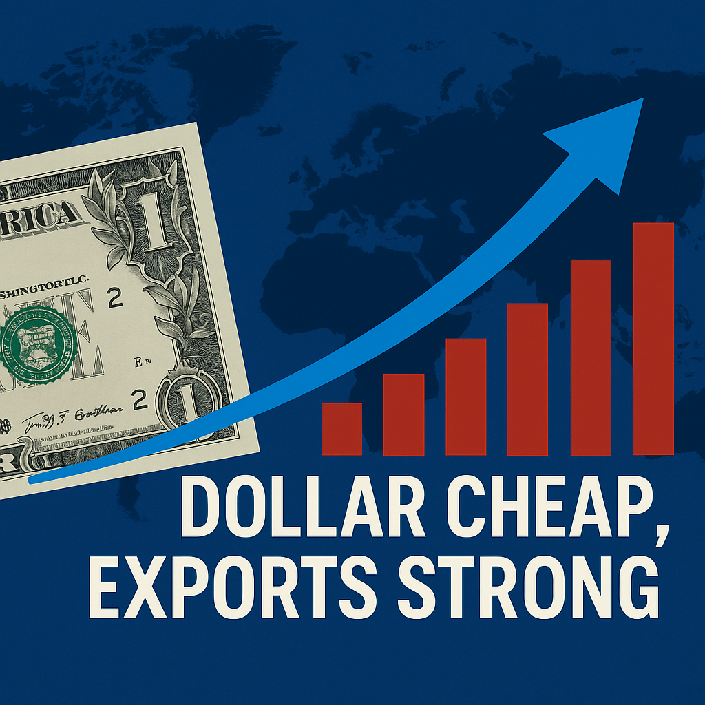 دلار ارزان، صادرات قوی