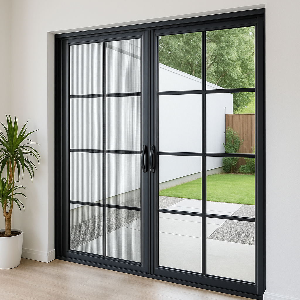 پنجره آلومینیومی با توری مغناطیسی