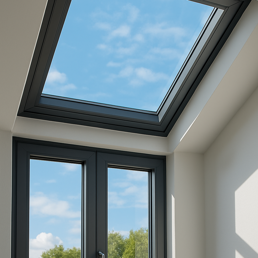 پنجره آلومینیومی با نورگیر