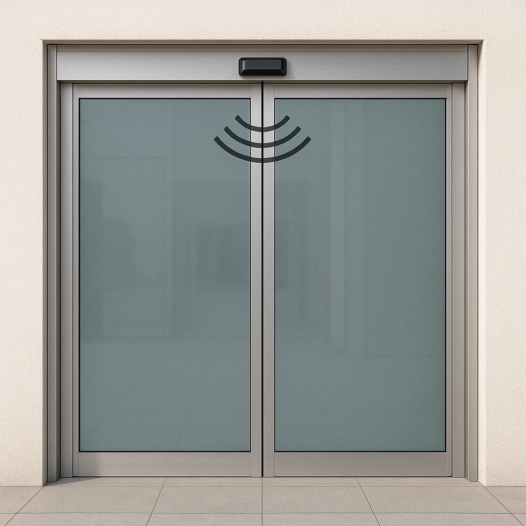 درب آلومینیومی با سنسور حرکتی