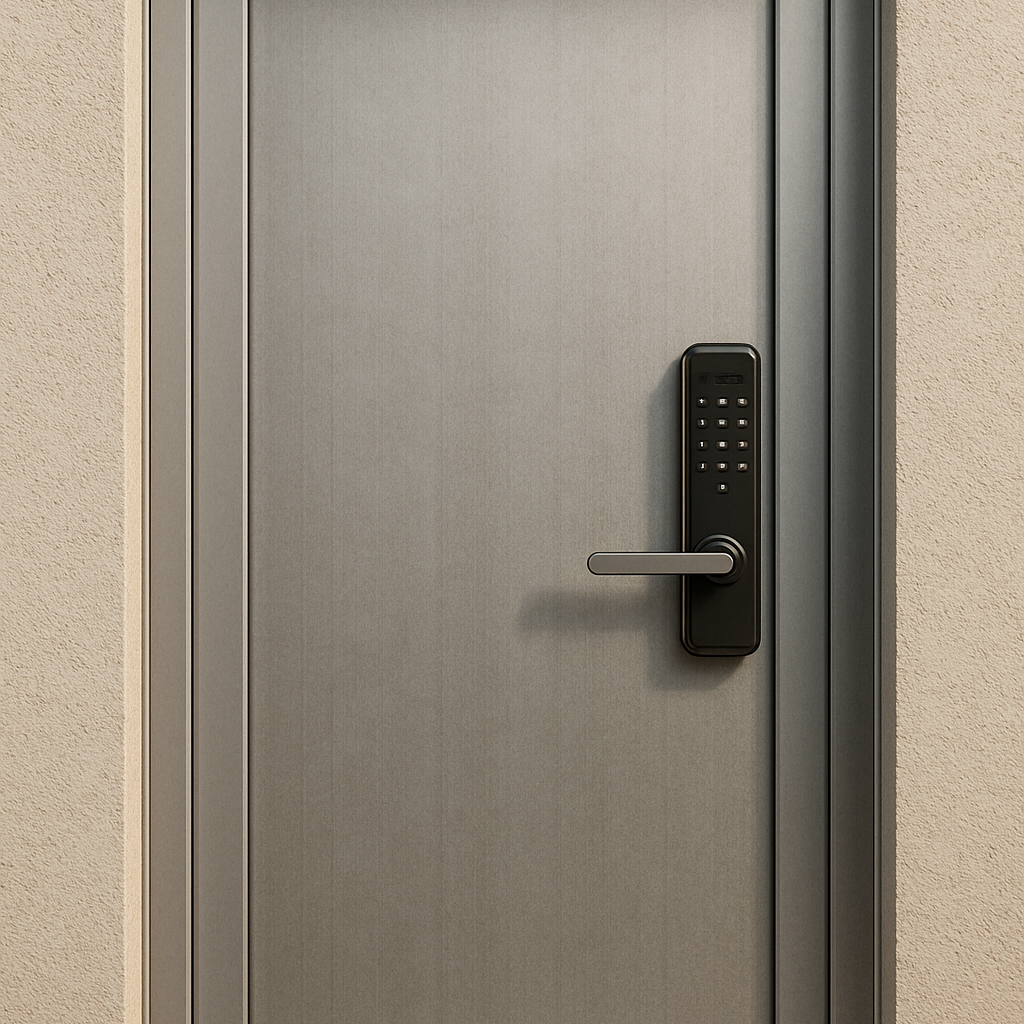 درب آلومینیومی با قفل دیجیتال