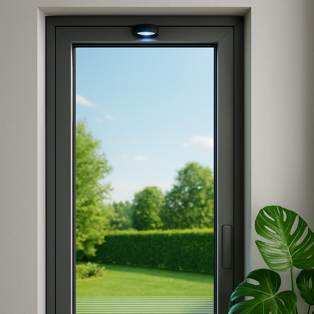 پنجره آلومینیومی با حسگر نور